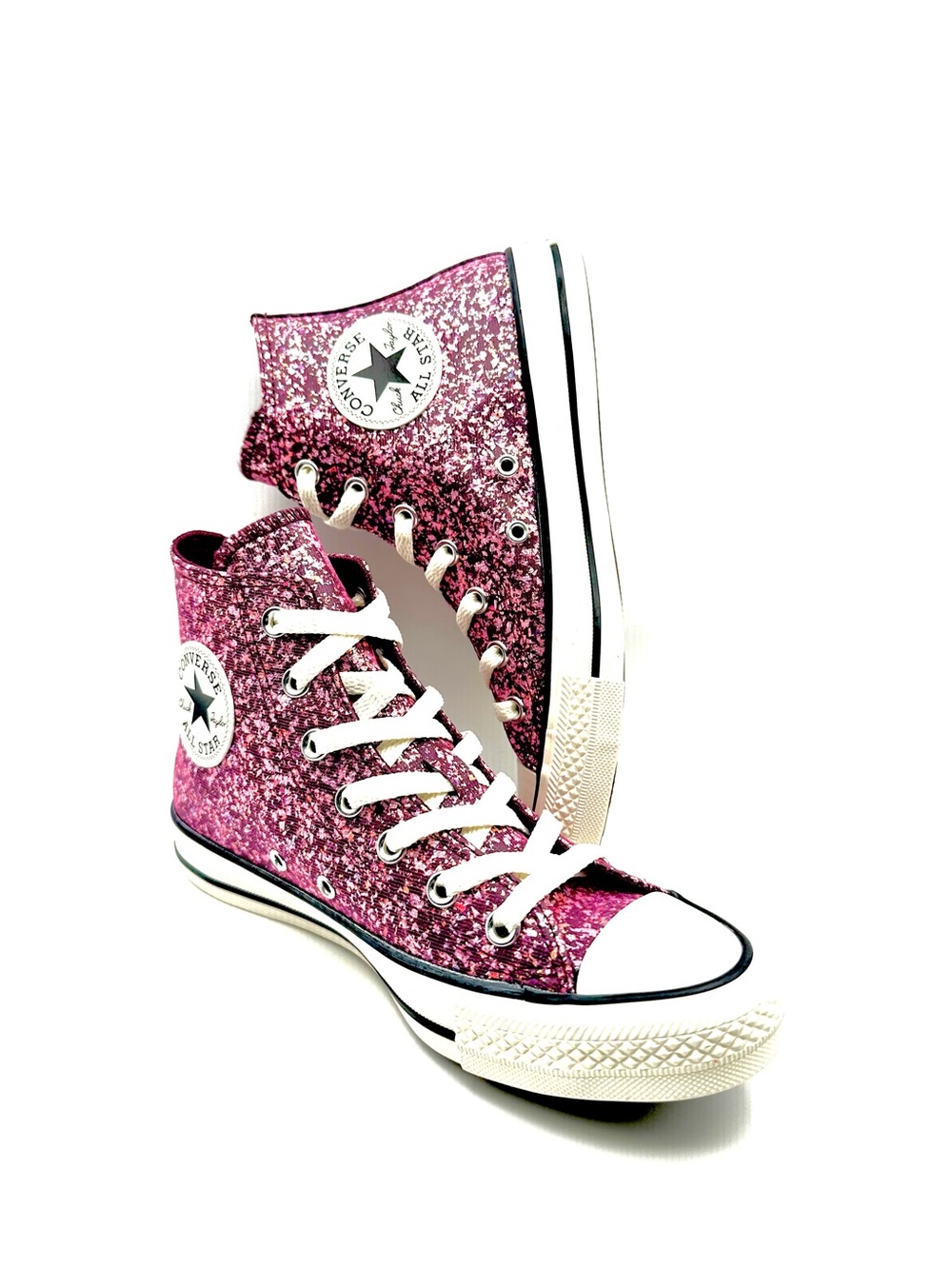 Converse Chuck Taylor All Star Pink Glitter High Top Sneakers | Never Worn - Picture 7 of 9